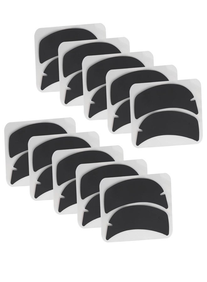 Uxsiya 10 Pairs Reusable Silicone Eyelash Extension Patches with Flexible Notch Under Eye Gel Pads for Eyelash Perming and Extensions Suitable for Beauty Salons (Black) - Image 3